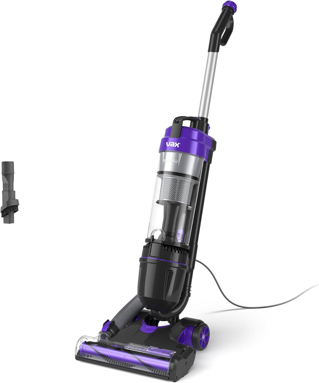 Vax Mach Air Corded Upright Bagless Vacuum Cleaner, Lightweight, Handheld Tool Attachments for Hair, Car, Upholstery, Bed, Mattress, Home cleaning, 820W, 4.9kg, Purple, UCA1GEV1 [Energy Class A]