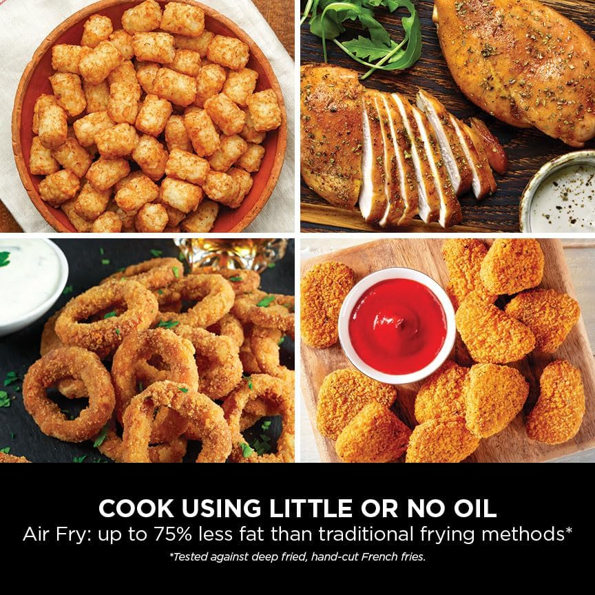 Ninja SL300UK Double Stack Air Fryer 7.6L – Dual Drawer, 6 Functions, Space Saving, Black