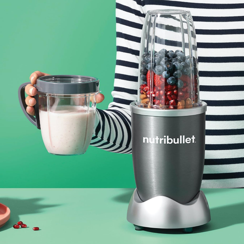 Nutribullet 600 Series Blender – 600W, 20,000 RPM, Smoothie Maker, 7-Piece Kit, Grey