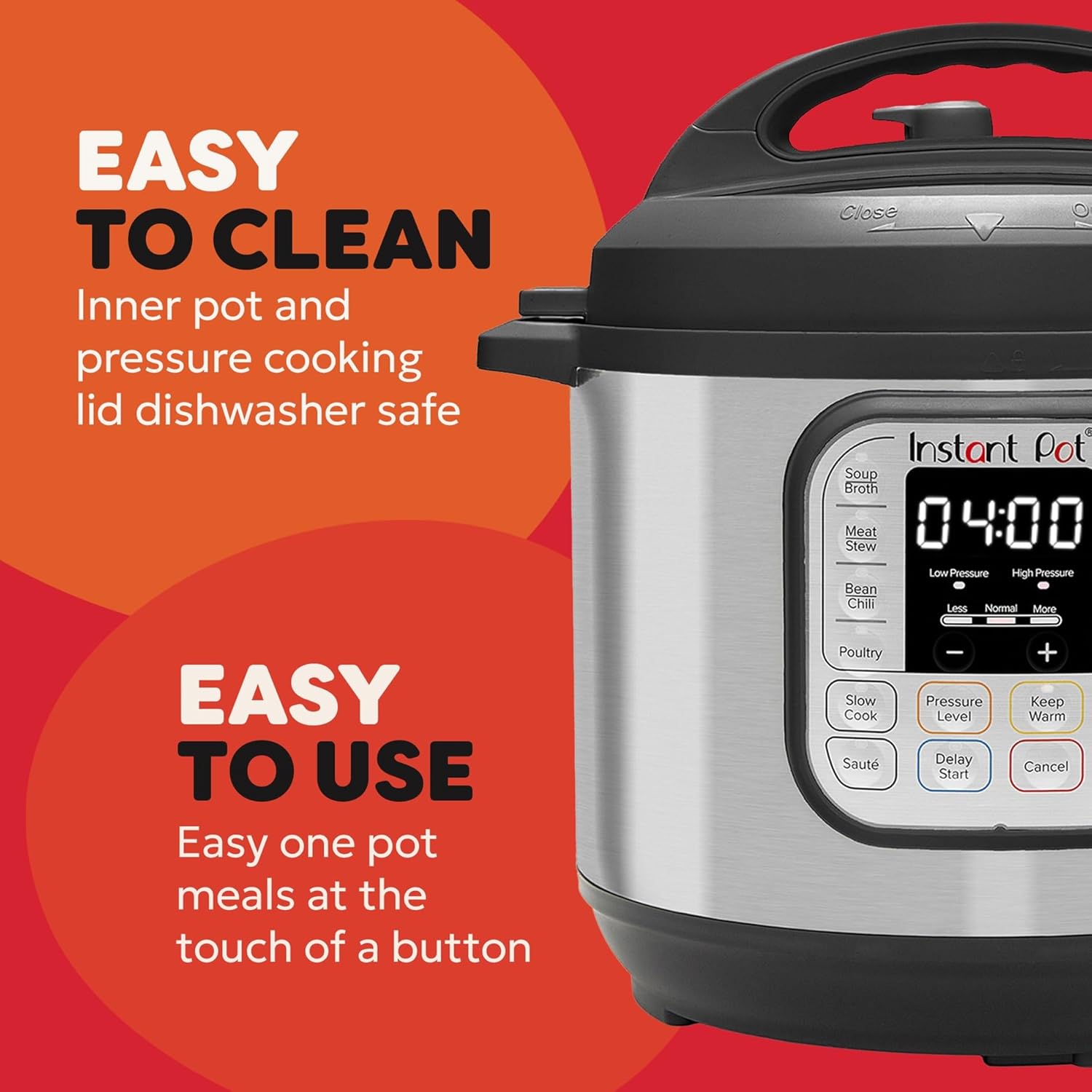 Instant Pot Duo 7-in-1 Multi Cooker 5.7L – Pressure Cooker, Slow Cooker, Rice Cooker, Stainless Steel