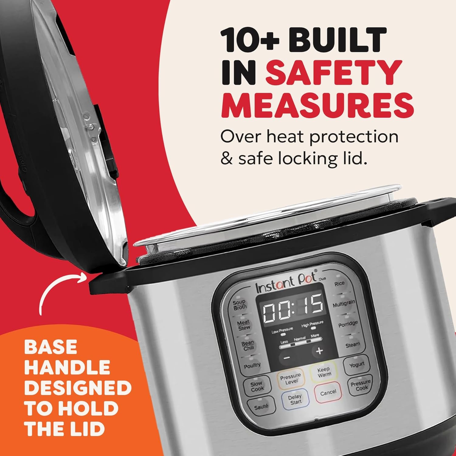 Instant Pot Duo 7-in-1 Multi Cooker 5.7L – Pressure Cooker, Slow Cooker, Rice Cooker, Stainless Steel