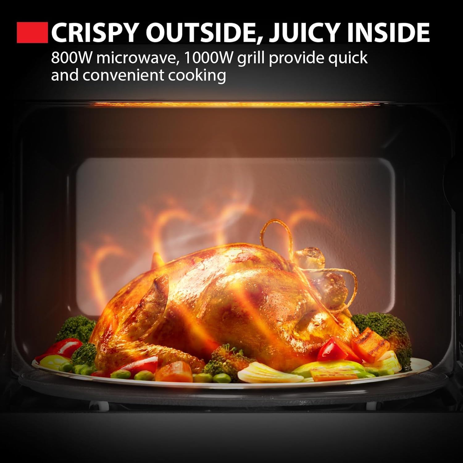Toshiba 20L Microwave Oven MW3-AG20PF(MB) – 800W Microwave, 1000W Grill, Digital, Black Mirror Finish