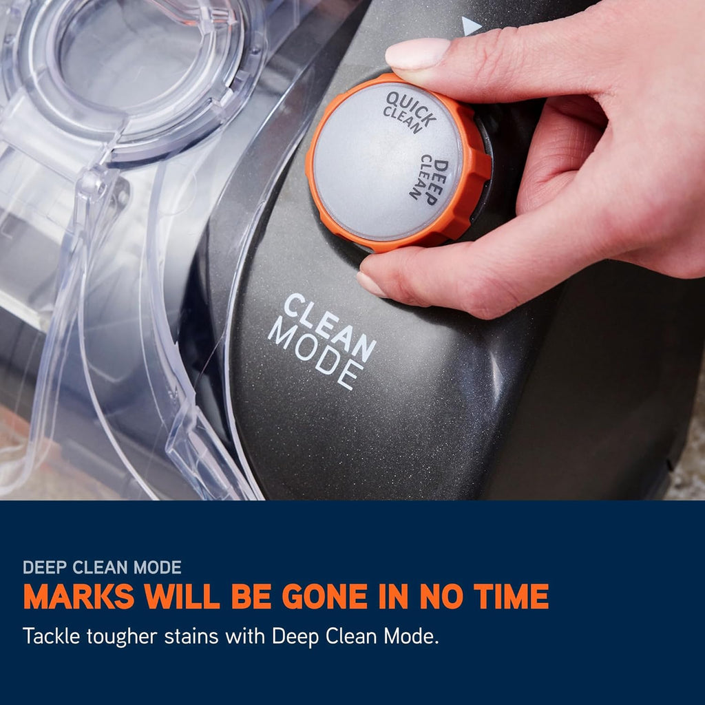 Vax Rapid Power Revive Carpet Cleaner Machine, Rug, Upholstery, Car, Stair Upright Shampooer Washer, Handheld Spot Cleaning Wash Tool, Solution, 1200W, Grey/Orange, CWGRV011