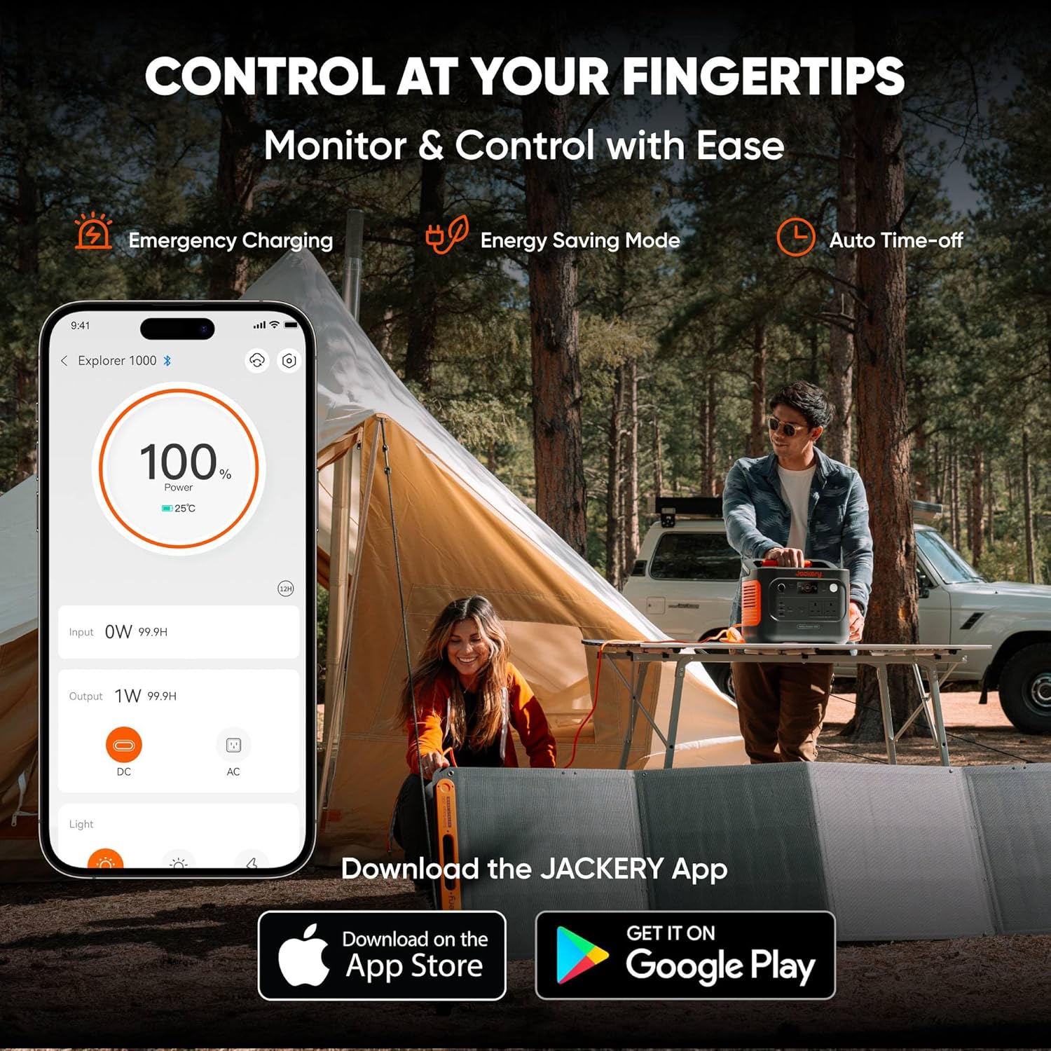 Jackery Explorer 1000 v2 Portable Power Station(2024 New),1070Wh LiFePO4 Battery,1500W AC/100W USB-C Output, 1 Hr Fast Charge, Solar Generator for Outdoor Camping,Off-grid Living,RV,Emergency