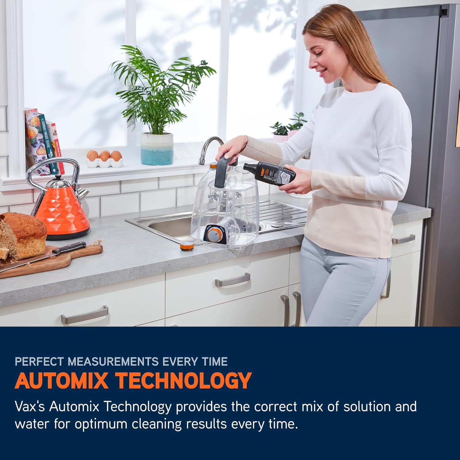 Vax Rapid Power Revive Carpet Cleaner Machine, Rug, Upholstery, Car, Stair Upright Shampooer Washer, Handheld Spot Cleaning Wash Tool, Solution, 1200W, Grey/Orange, CWGRV011