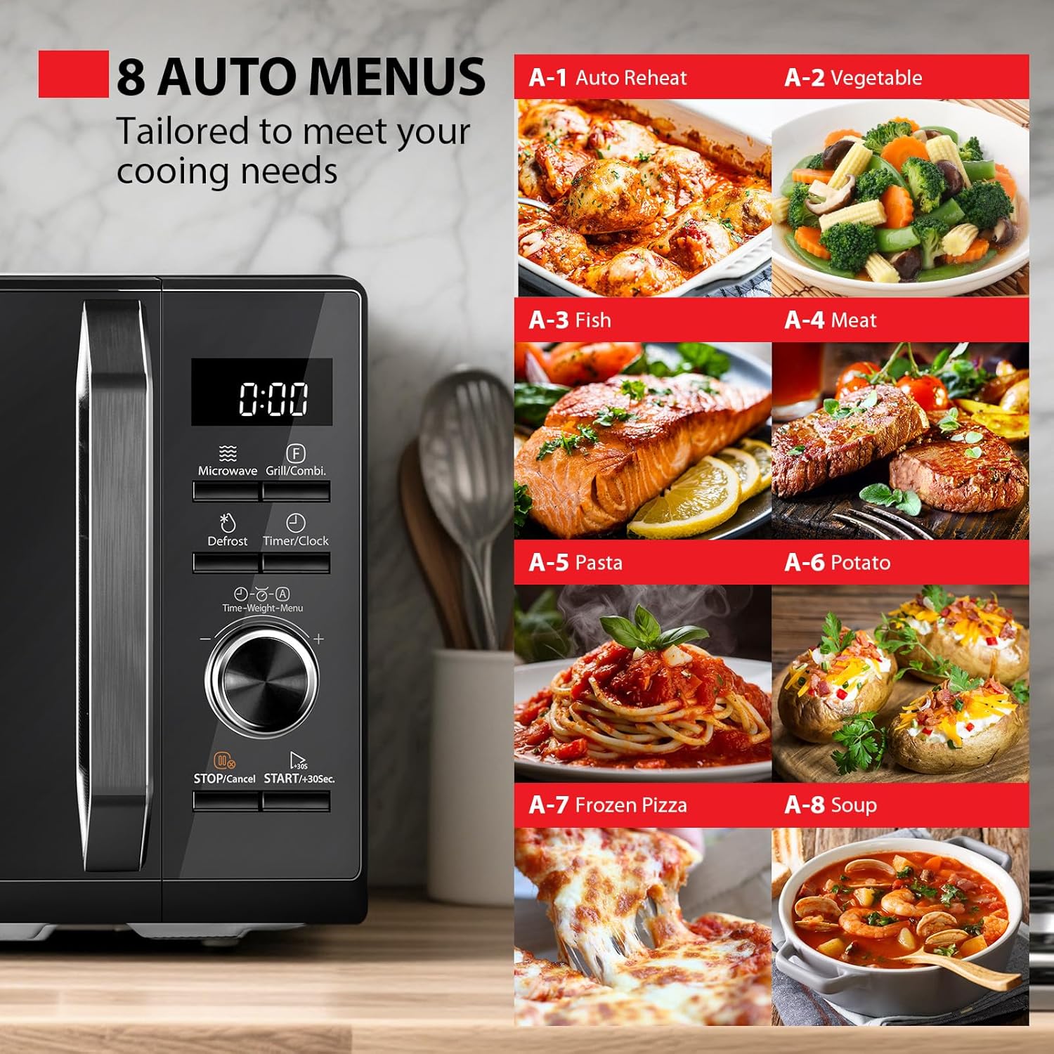 Toshiba 20L Microwave Oven MW3-AG20PF(MB) – 800W Microwave, 1000W Grill, Digital, Black Mirror Finish