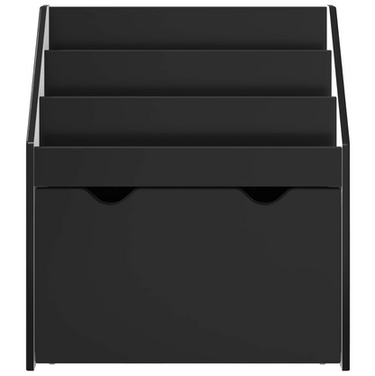 Modern Black Kids Bookshelf with Drawer, Engineered Wood, 60 × 29.5 × 69 cm